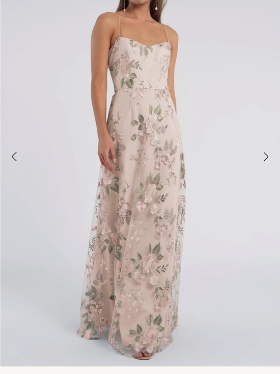 Jenny Yoo Dresses & Skirts - Jenny Yoo Sand Dune Floral Embroidered Spaghetti-Strap Gown